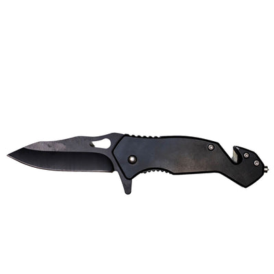 Personalized Stainless Steel Black Blade Spring Assisted Knife