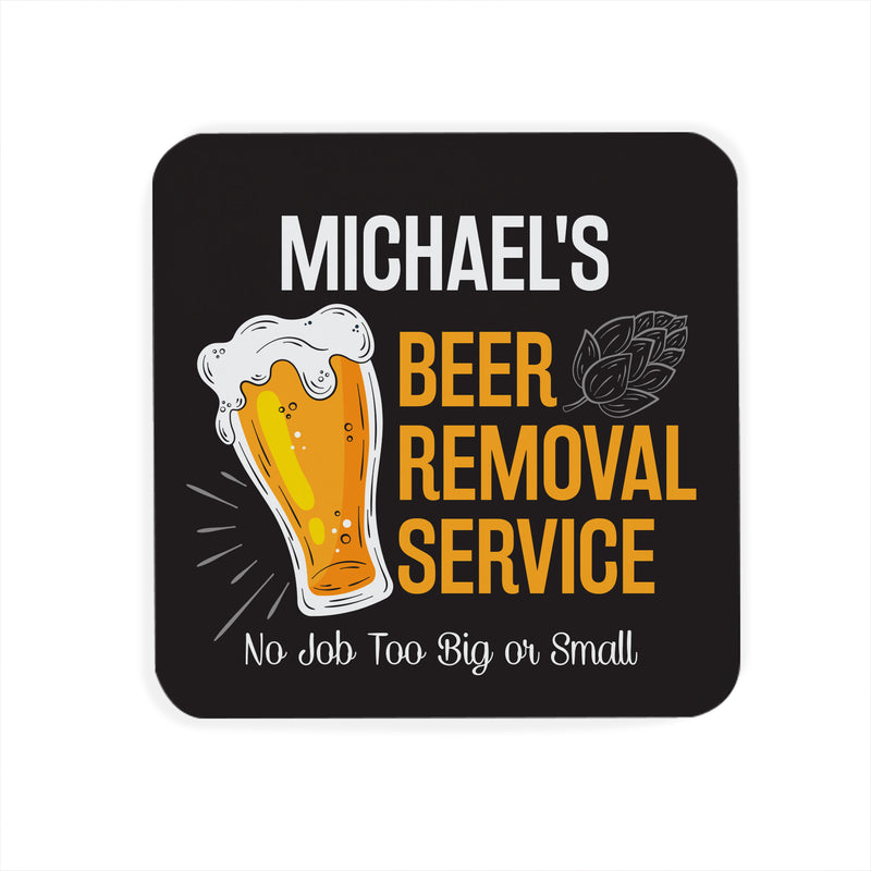 Personalized Beer Removal Service Coaster Set