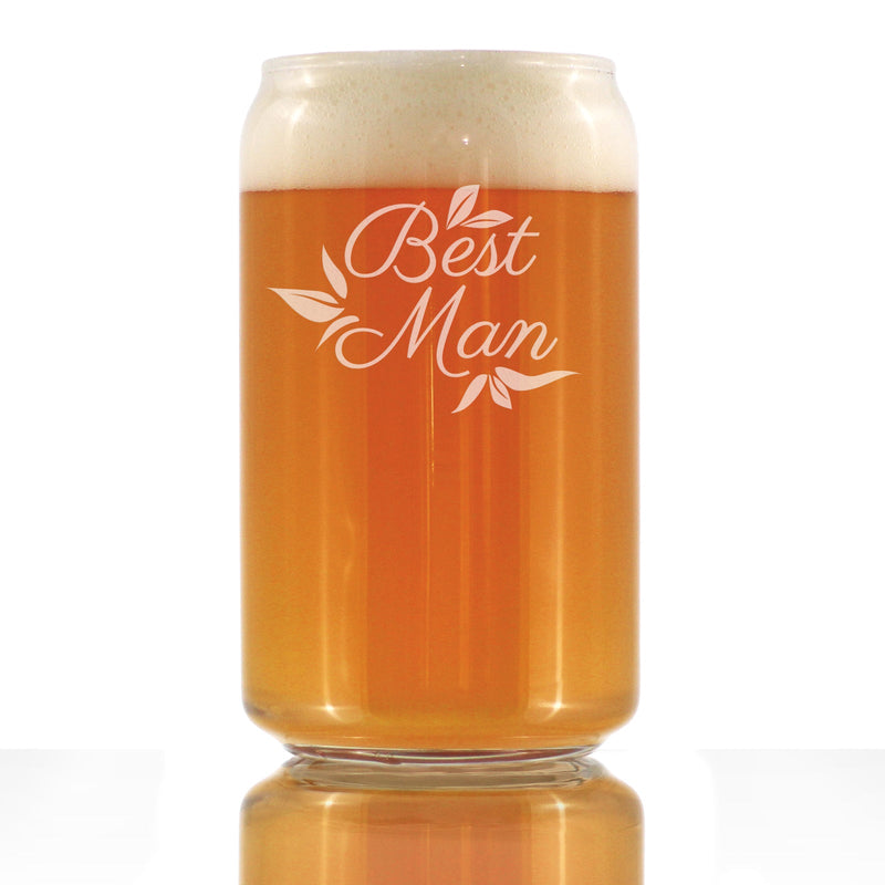 Best Man Beer Can Pint Glass