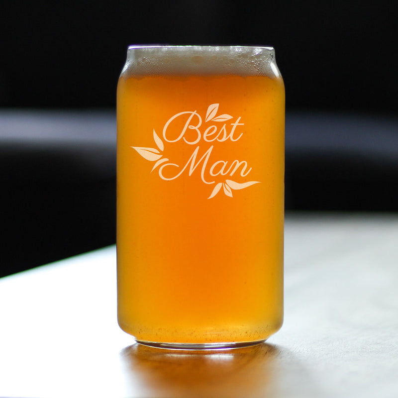 Best Man Beer Can Pint Glass