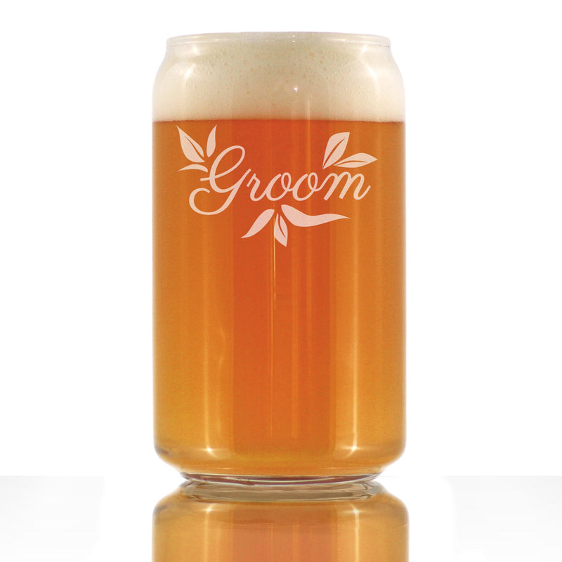 Groom Beer Can Pint Glass