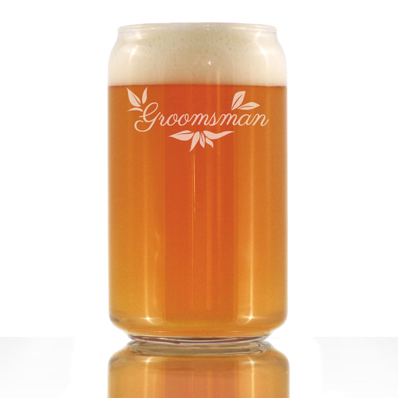 Groomsman Beer Can Pint Glass