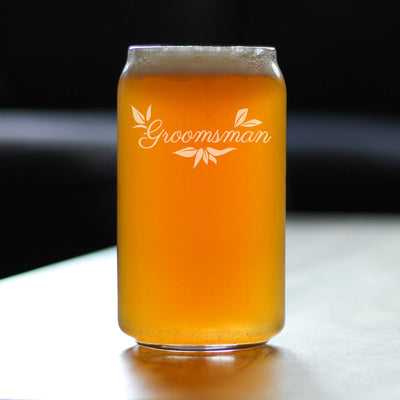 Groomsman Beer Can Pint Glass