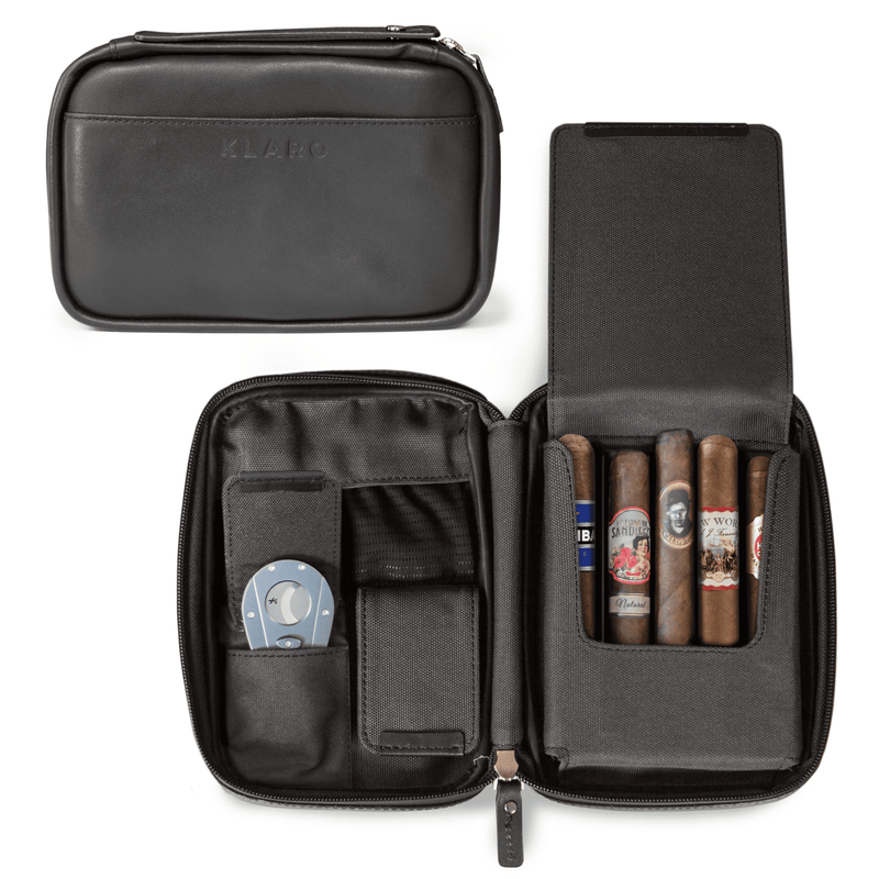 Flint Travel Leather Cigar Case