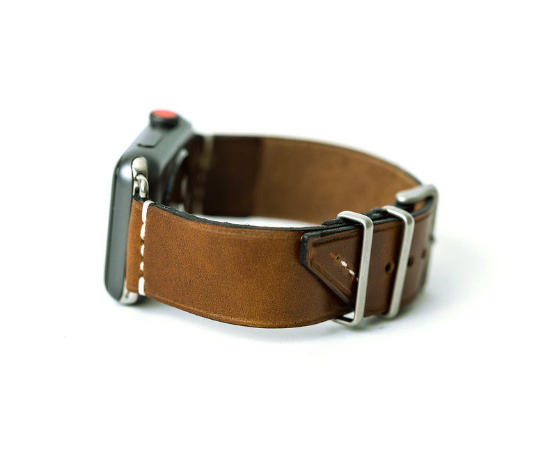 Personalized Full Grain Leather Apple Band - Classic