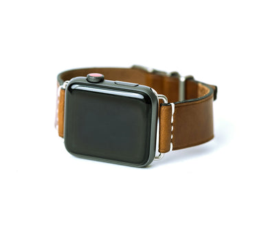 Personalized Full Grain Leather Apple Band - Classic