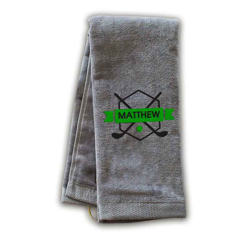 Personalized Golf Crest Golf Towel