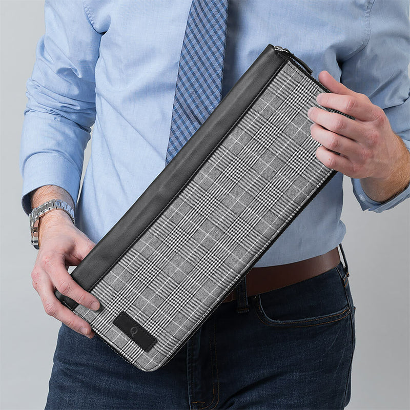 Personalized Initial Glen Plaid Tie Case