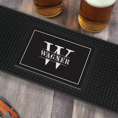 Family Name & Initial Printed Bar Mat