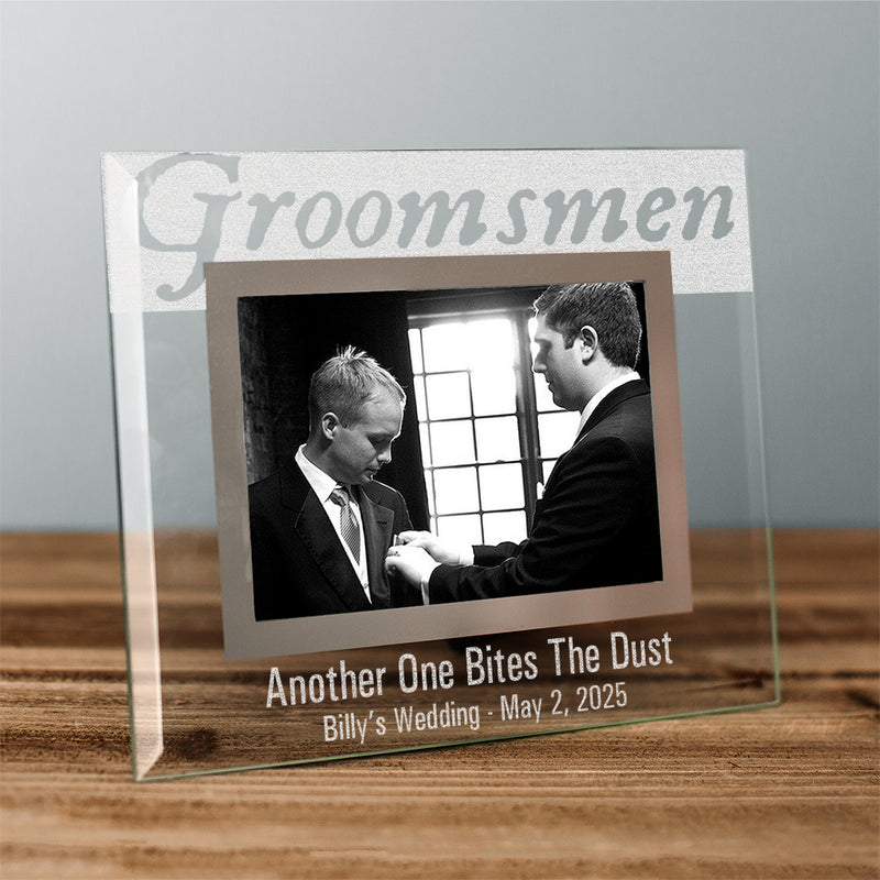 Personalized Groomsmen 4x6 Glass Frame