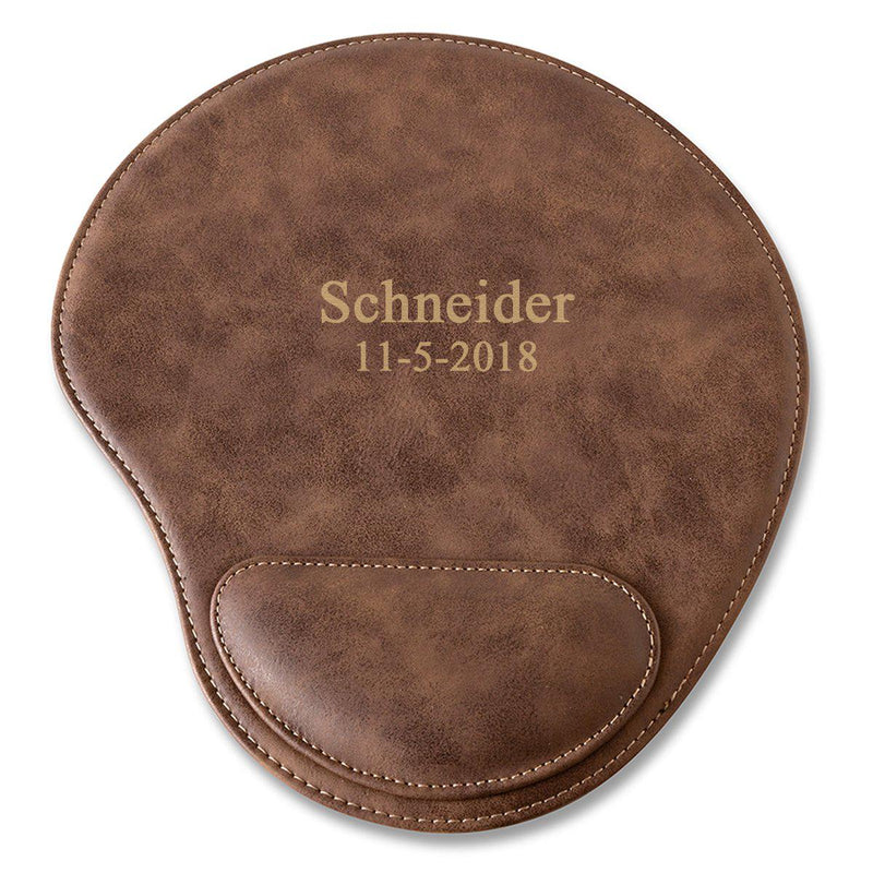 Personalized Rustic Brown Mouse Pad