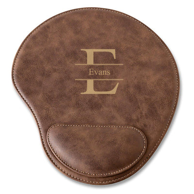 Personalized Rustic Brown Mouse Pad