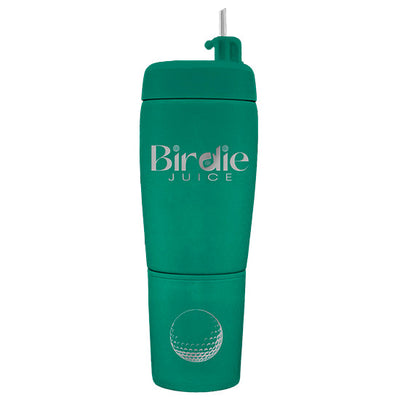 Birdie Juice Stainless Steel Golf Flask with Shot Cups