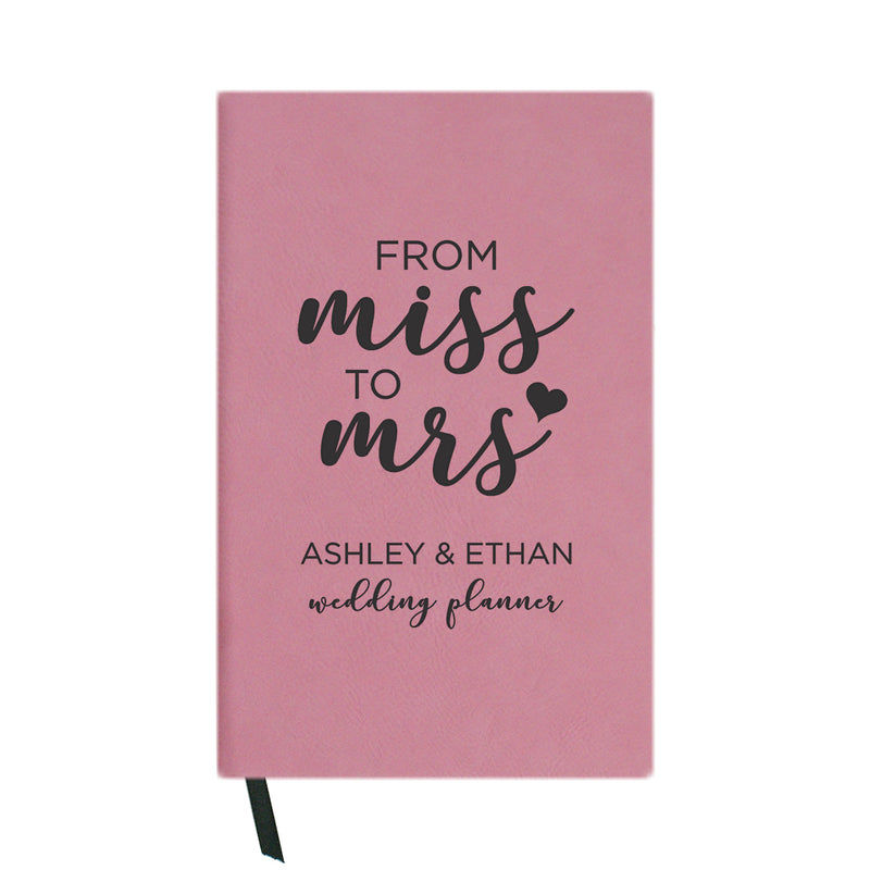 Personalized Miss to Mrs Journal Pink