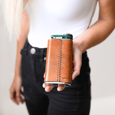 Personalized Stanley Leather Flask