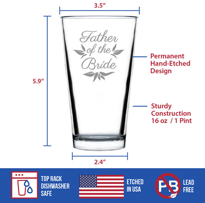 Father of the Bride Pint Glass