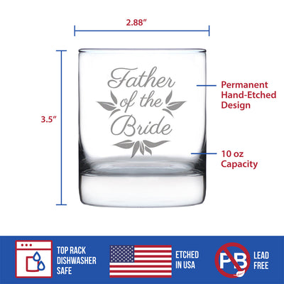 Father of the Bride Old Fashioned Rocks Glass