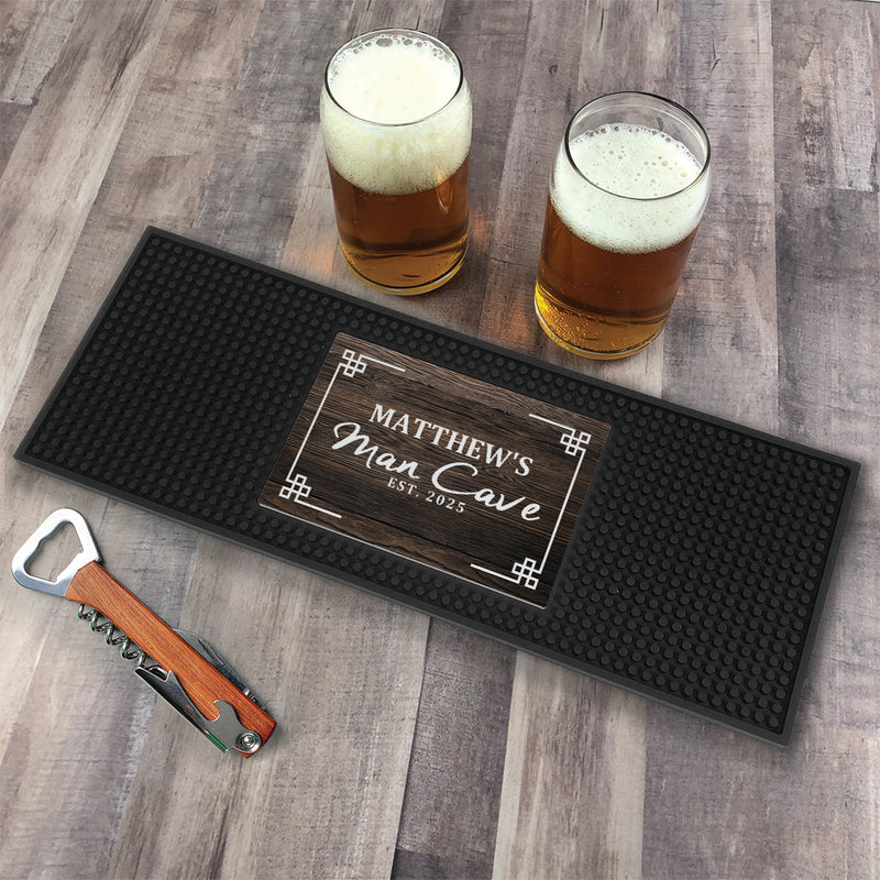 Personalized Man Cave Bar Mat