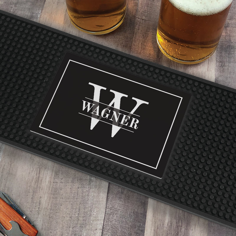 Personalized Family Name & Initial Bar Mat