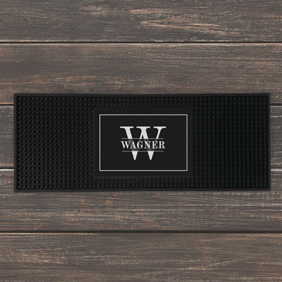 Personalized Family Name & Initial Bar Mat