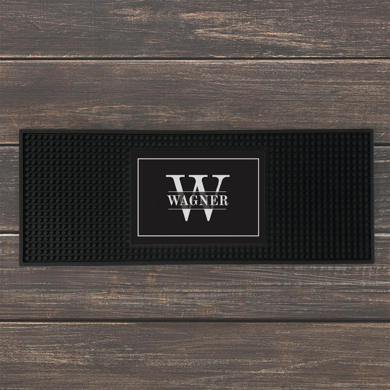 Personalized Family Name & Initial Bar Mat