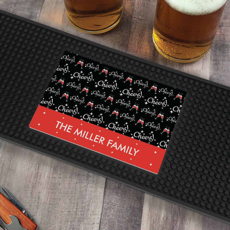 Personalized Cheers Bar Mat