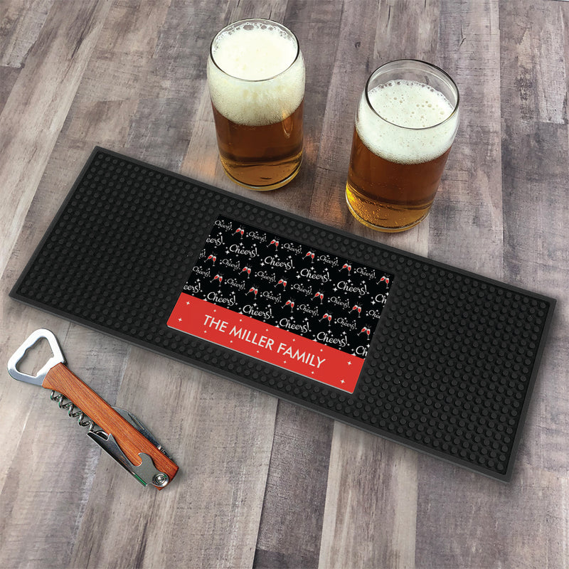 Personalized Cheers Bar Mat