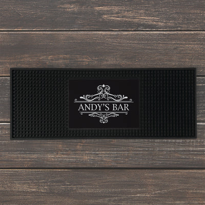 Personalized Elegant Bar Mat