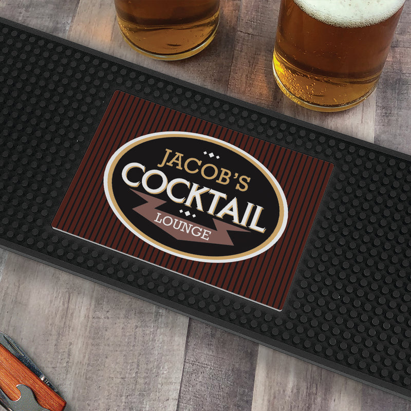 Personalized Cocktail Lounge Bar Mat