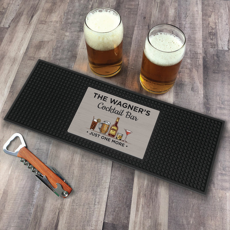 Personalized Cocktail Bar Mat