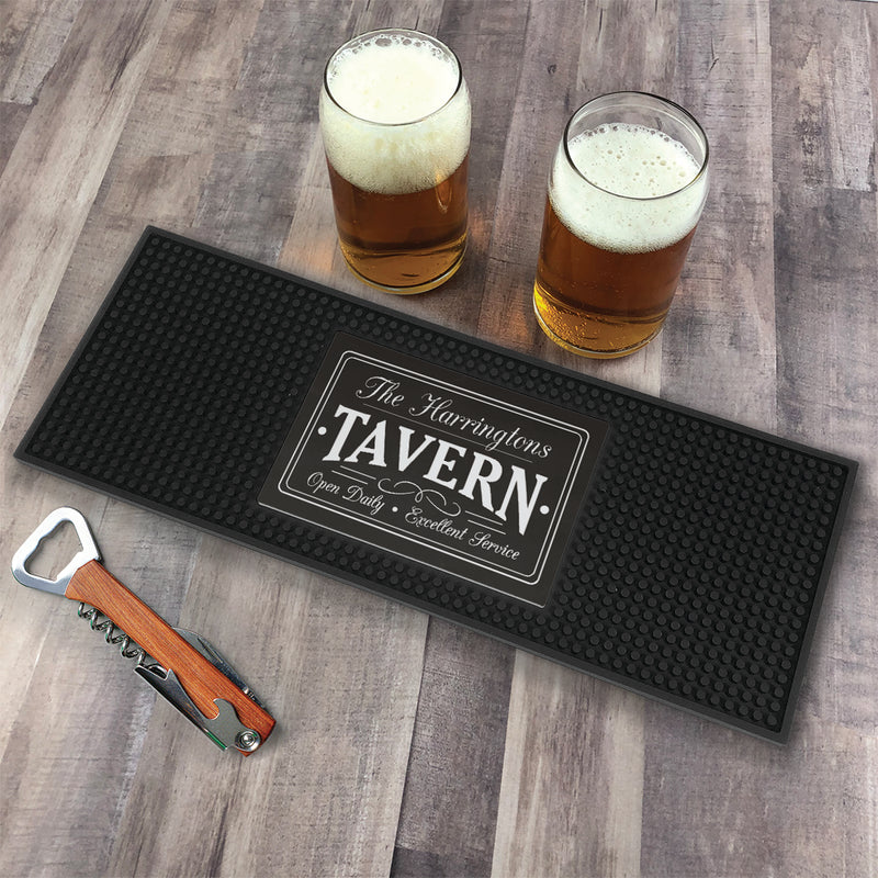 Personalized Chalkboard Farmhouse Tavern Mat