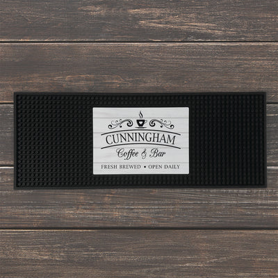 Personalized Farmhouse Coffee Bar Mat