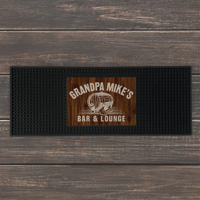 Personalized Whiskey Barrel Bar Mat