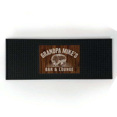 Personalized Whiskey Barrel Bar Mat