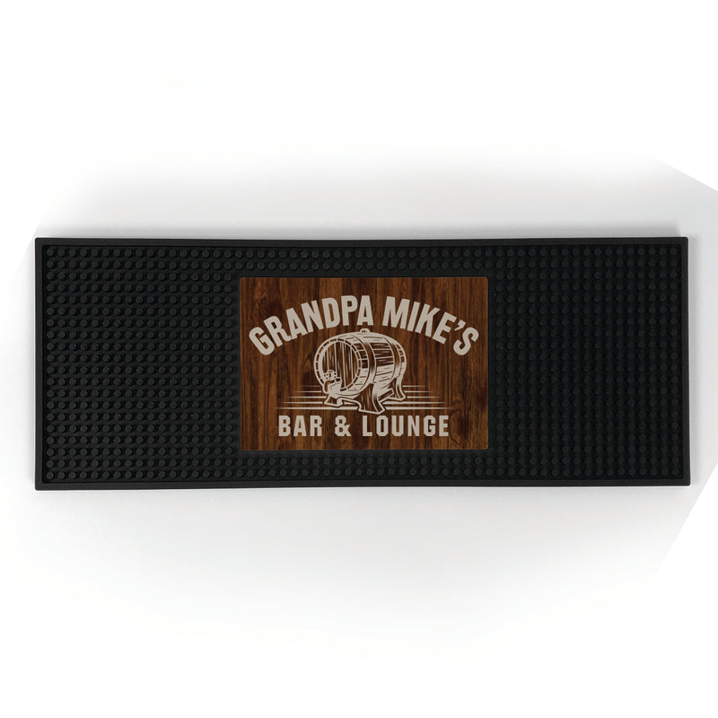 Personalized Whiskey Barrel Bar Mat