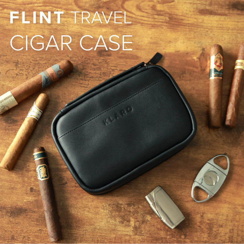 Flint Travel Leather Cigar Case