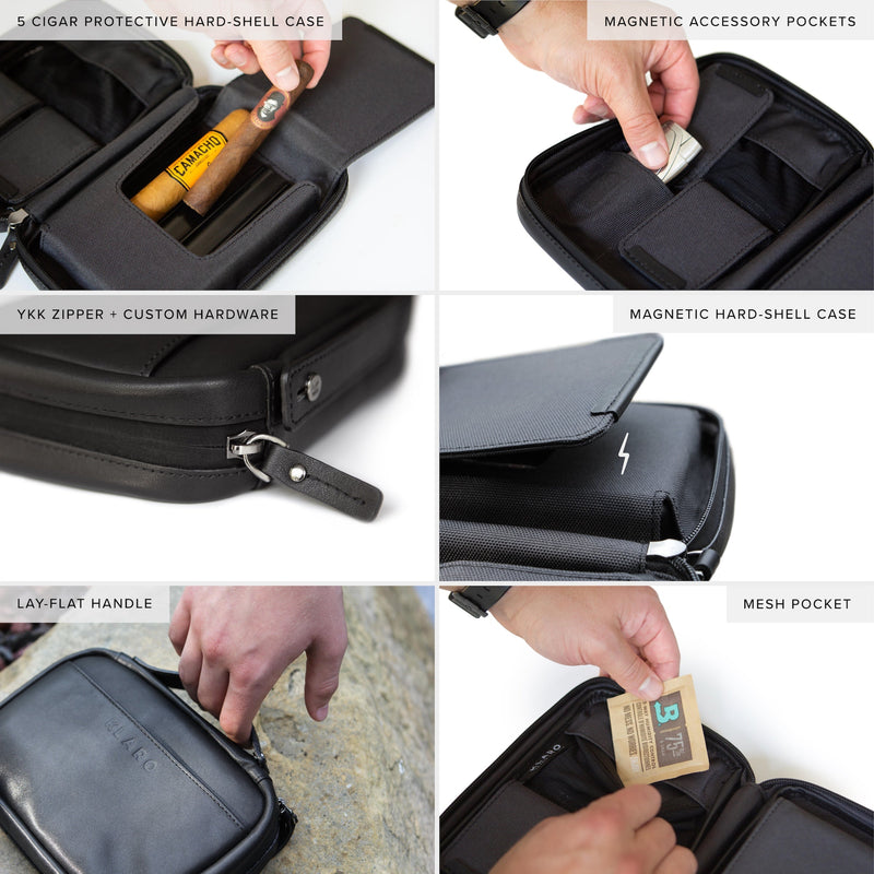 Flint Travel Leather Cigar Case