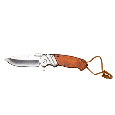 Personalized Brown Pakkawood Handle Silver Blade Pocket Knife