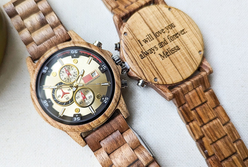 Personalized Multa Wooden Watch | Brown