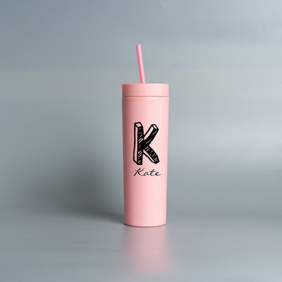 Personalized Bridesmaid Skinny Tumbler 16oz