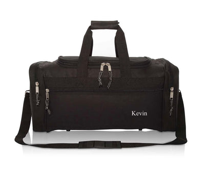 Personalized Black Duffel Bag