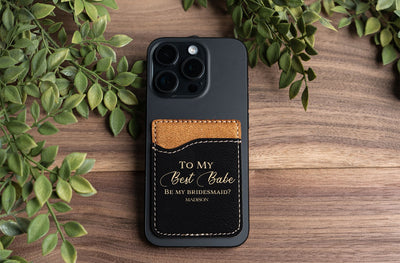 Personalized Bridesmaids Proposal Leather Phone Wallets