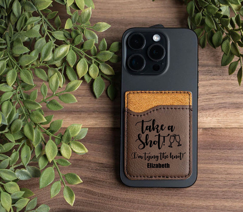 Personalized Bridesmaids Proposal Leather Phone Wallets