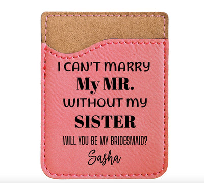 Personalized Bridesmaids Proposal Leather Phone Wallets