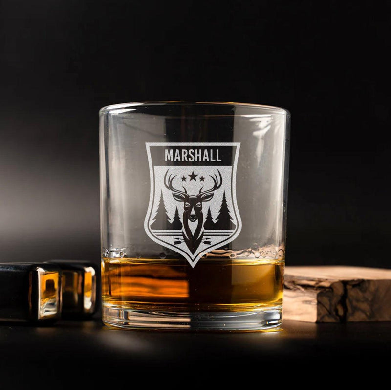 Personalized Hunting Lowball Whiskey Glasses -  - Completeful