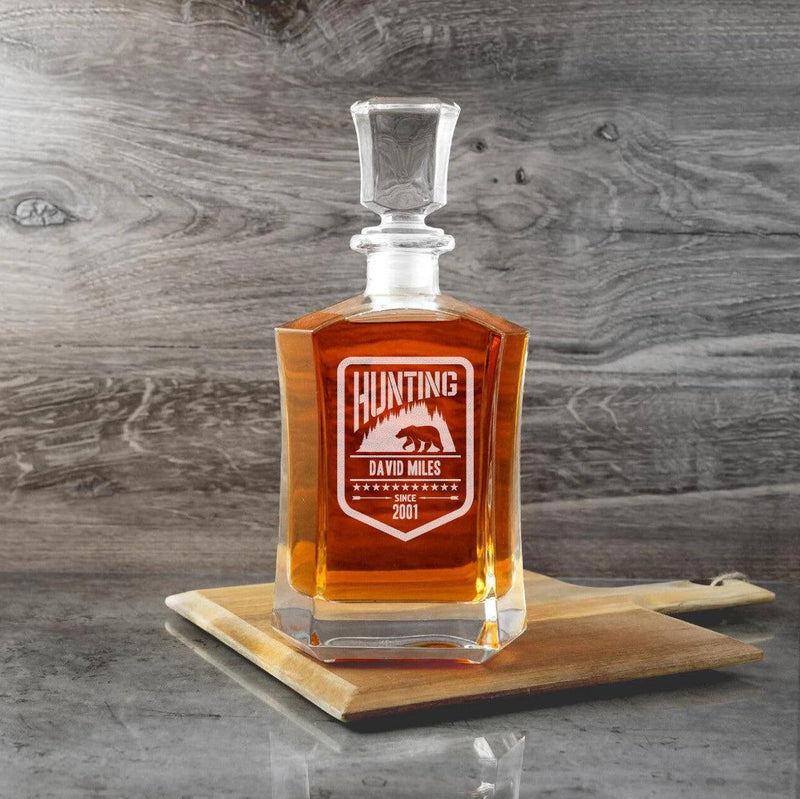 Personalized Hunting Whiskey Decanters -  - Completeful