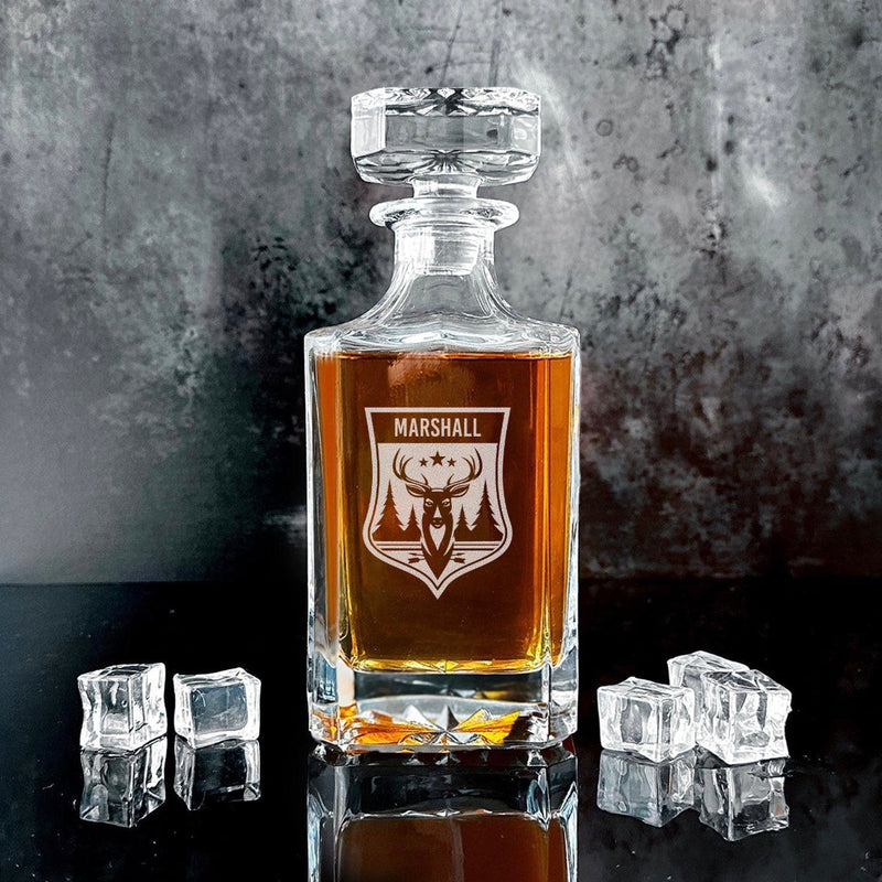 Personalized Hunting Square Decanter