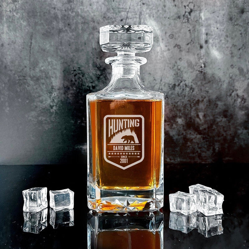 Personalized Hunting Square Decanter