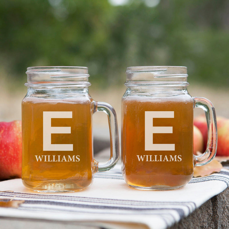 Personalized Wedding Mason Jars -  - Lazerworx