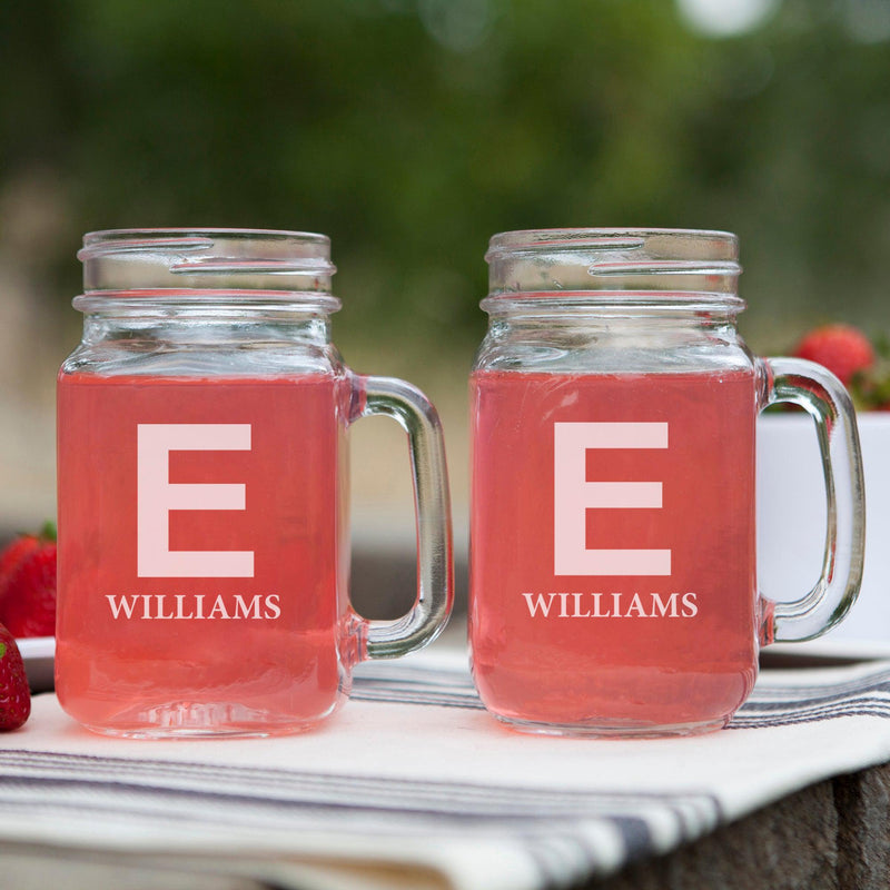 Personalized Wedding Mason Jars -  - Lazerworx